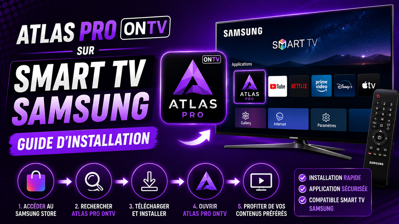Atlas Pro ONTV sur Samsung TV