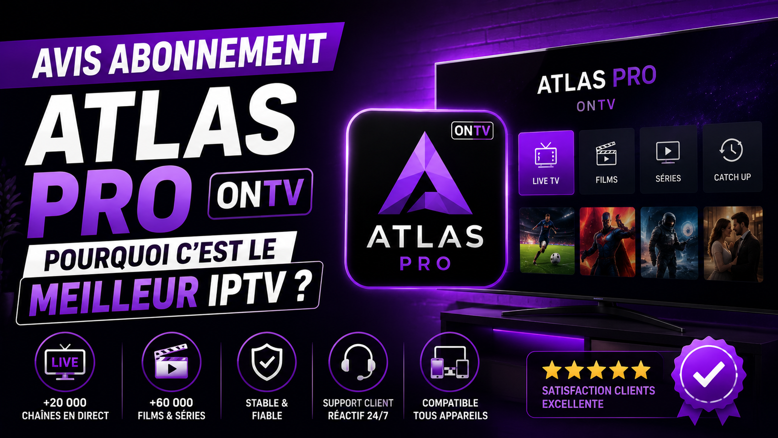 Atlas Pro ONTV avis abonnement prix et qualité IPTV